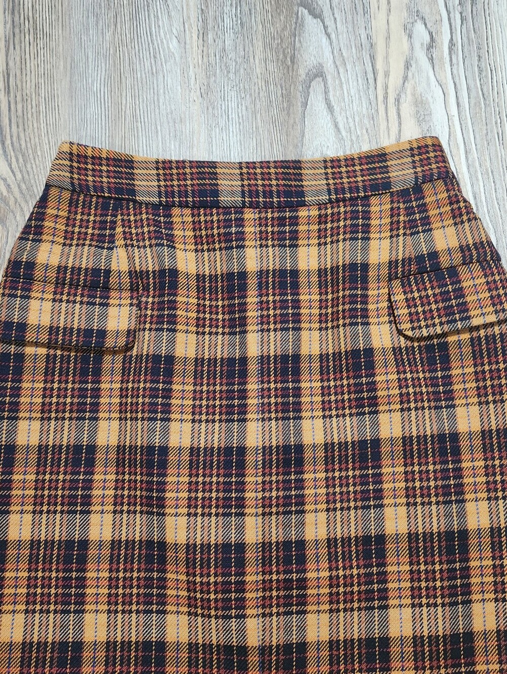 Remain Birger Christensen Cotton Blend Plaid Pencil Skirt Size 6 Knee Length - Picture 4 of 15